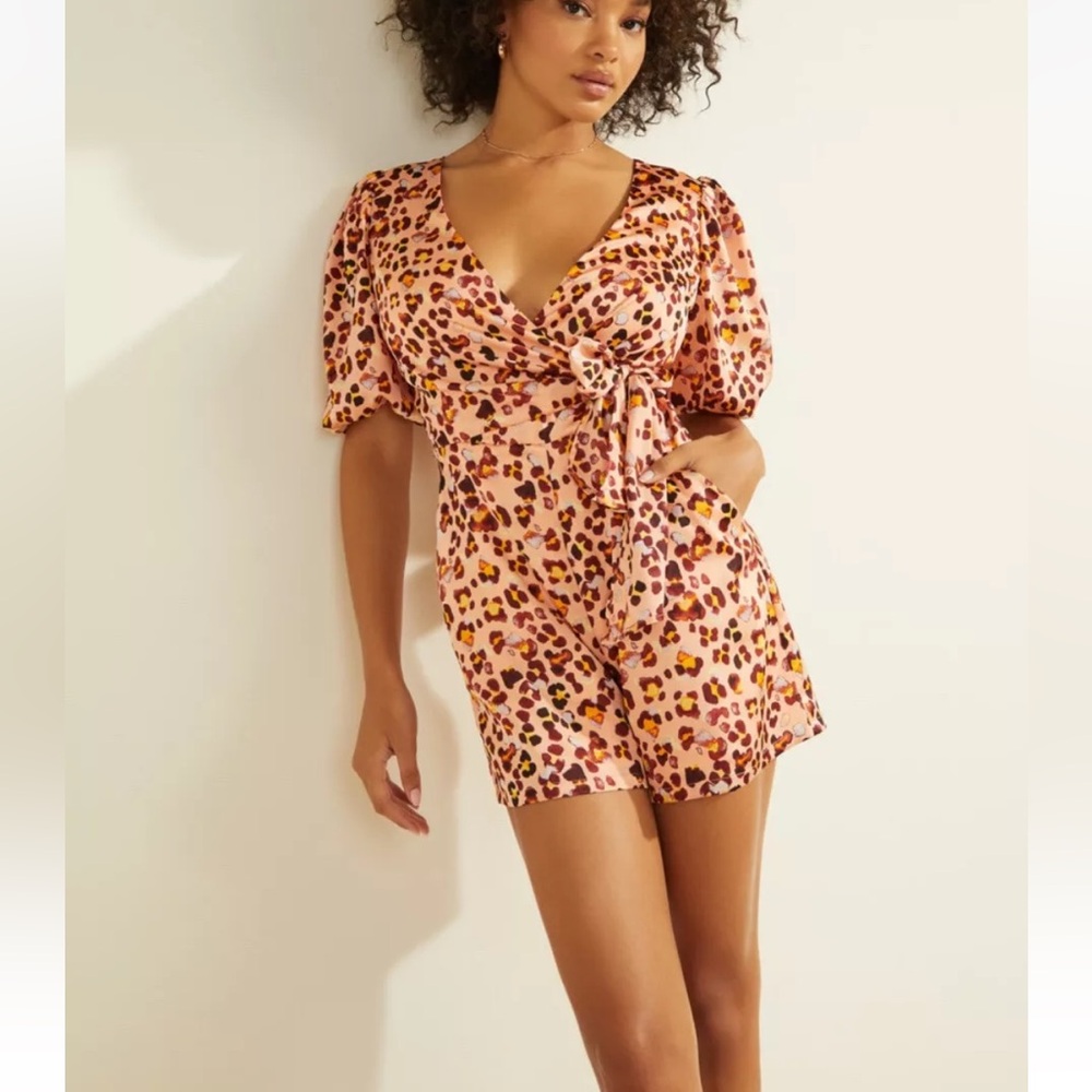 Guess Alyssandra Leopard Romper